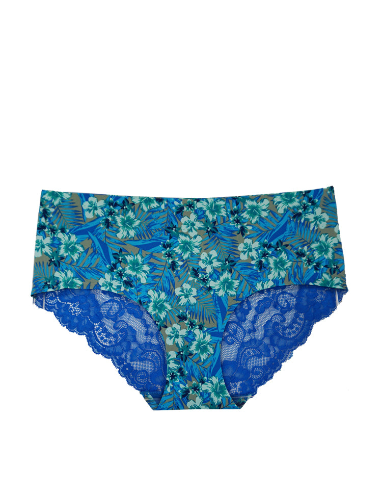 cynthia panty- plus-sized bikini featuring floral lace back.