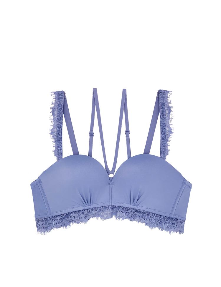 half-cup multiway bra with pleated design along the cups and added lace on straps and below the band for an elongated look -- completely wireless!
<ul>
<li>hand wash recommended</li>
<li>use a mesh bag when opting for machine wash</li>
<li>imported nylon/spandex</li>
</ul>