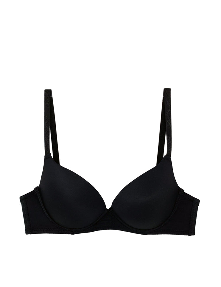 reese t-shirt bra- essential t-shirt/demi bra featuring solid cups on a seamless band.
