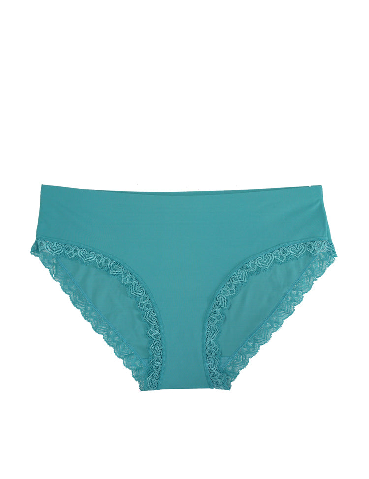 jasmine panty- traditional panties featuring matching lace trim along the thighs.