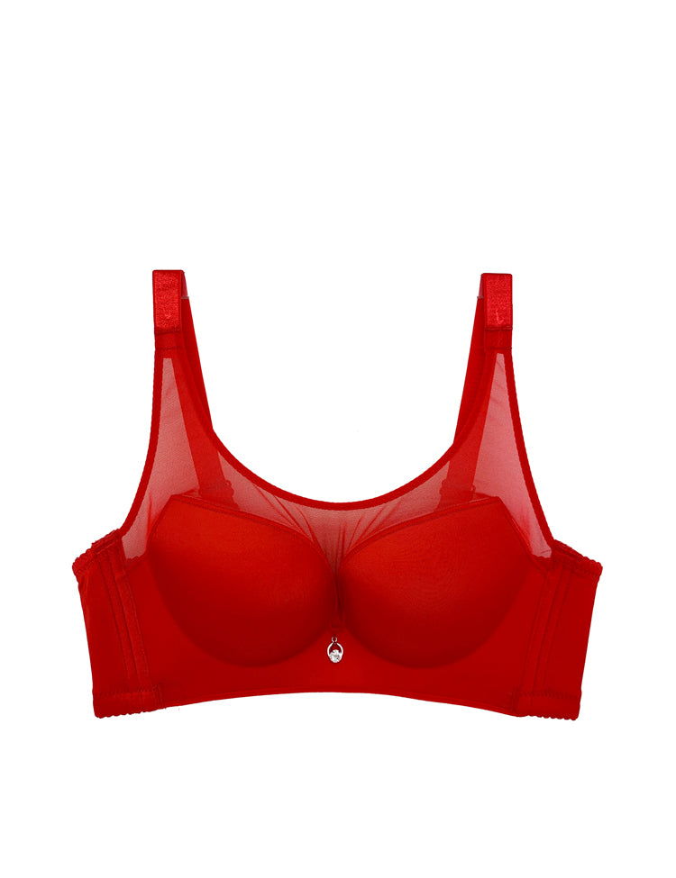 full-coverage satin bra featuring a beautiful mesh lining above the cups and dual-layered bands (satin + mesh), with a jewel design in the center gore
<p> </p>
<p>material and care:</p>
<ul>
<li>hand wash recommended</li>
<li>use a mesh bag when opting for machine wash</li>
<li>imported nylon/spandex/mesh</li>
</ul>
