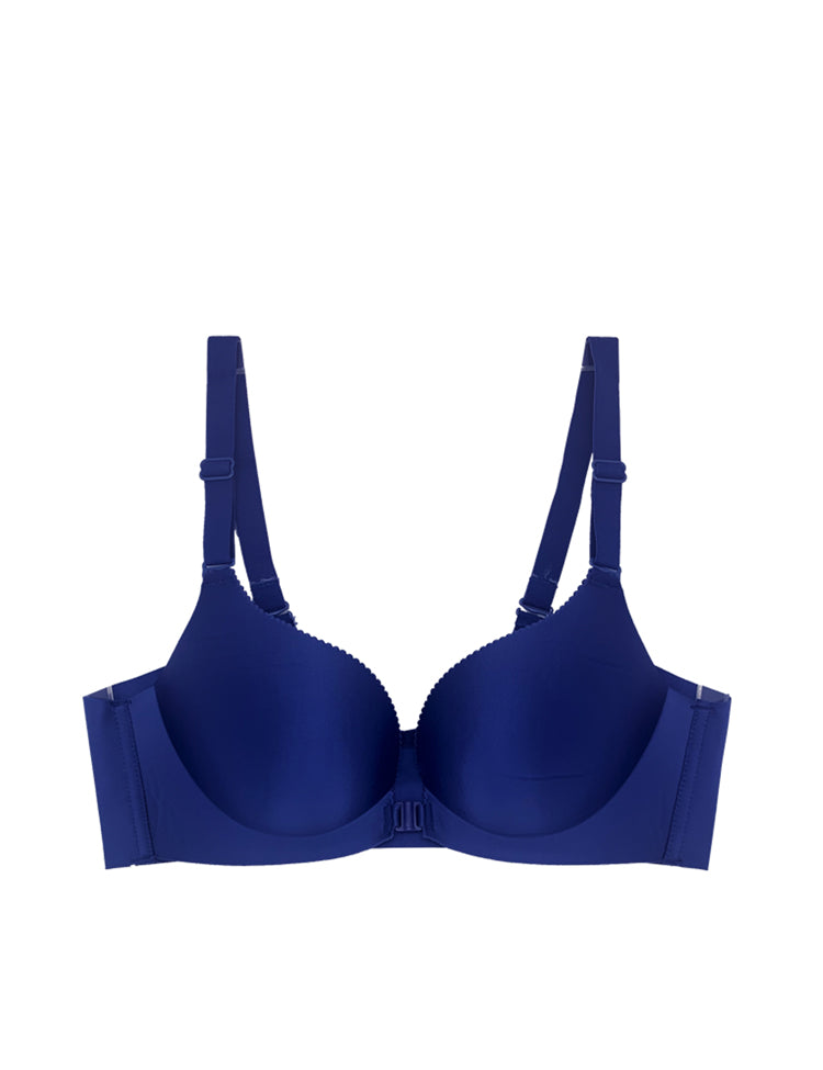 Double layered full coverage bra with scallop edging